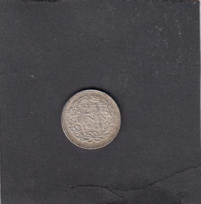 Beschrijving: 25 CENT WILHELMINA